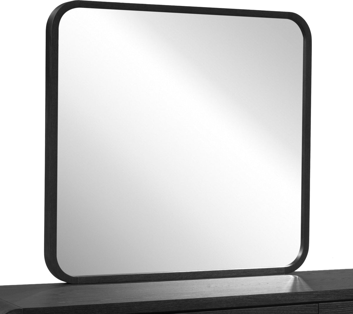 Elora - Beveled Glass Mirror - Jet Black Ash