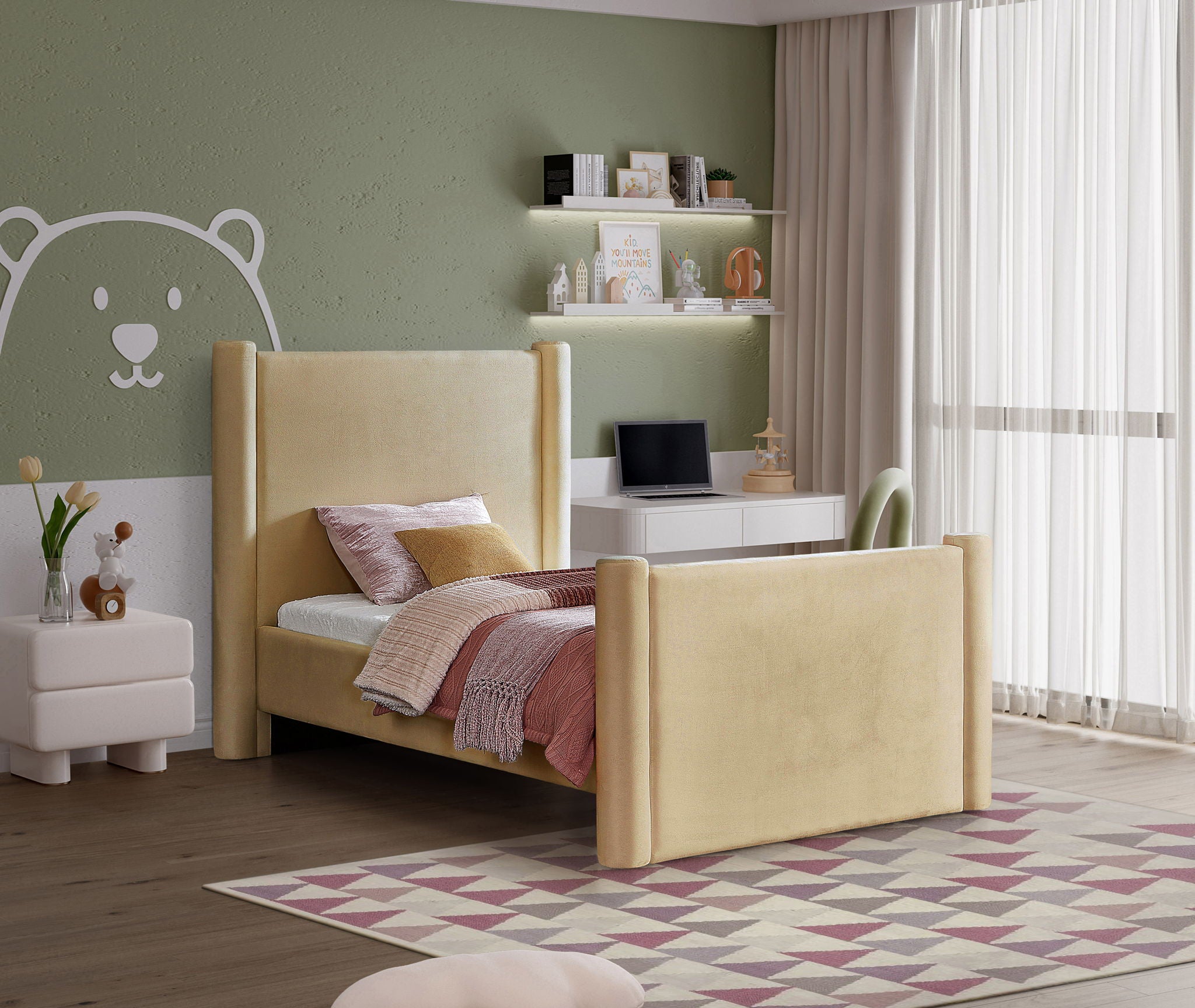 Elias - Velvet Bed - Urban Living Furniture (Los Angeles, CA)