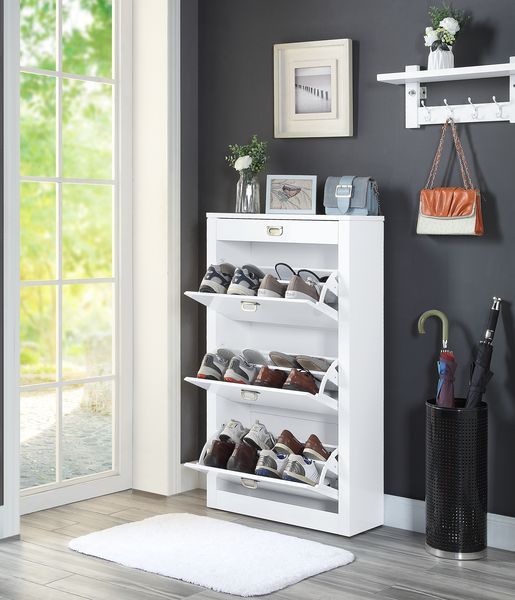 Pagan - Shoe Cabinet - White High Gloss Finish - Urban Living Furniture (Los Angeles, CA)