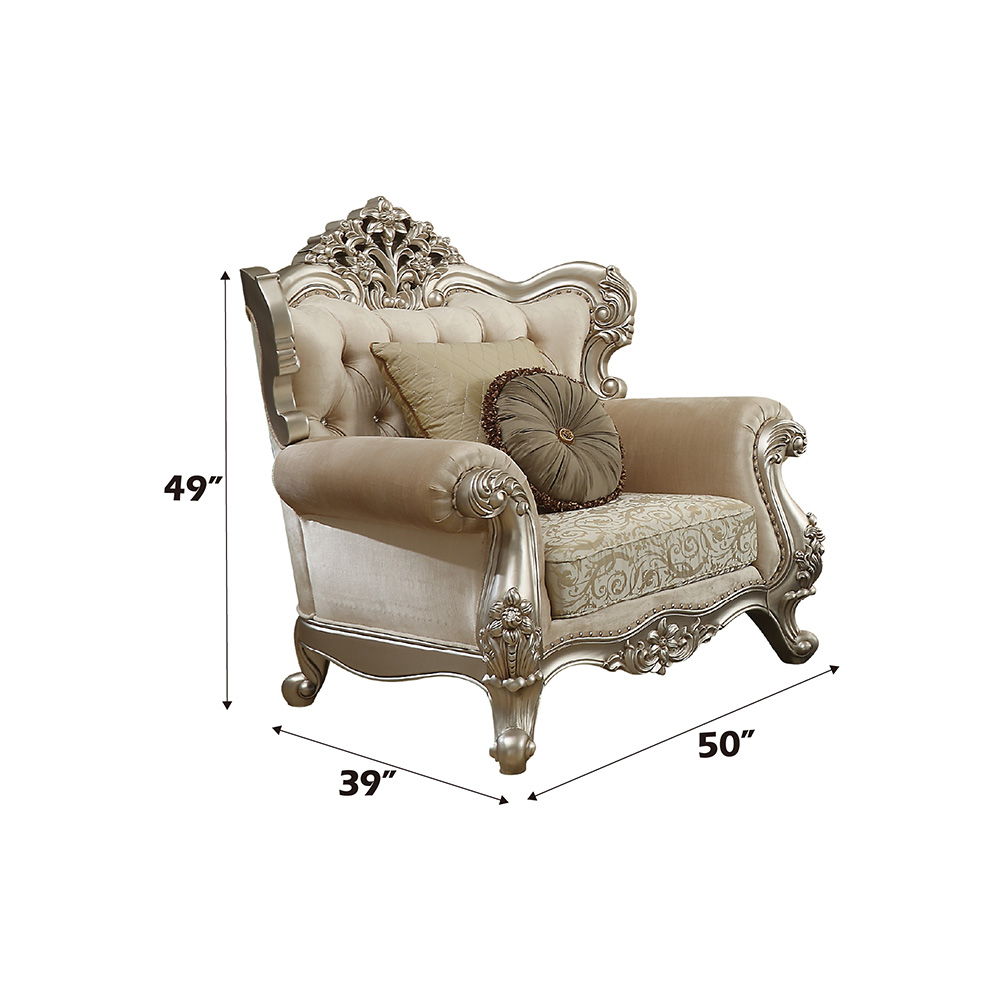 Bently - Chair With 2 Pillows (Same Lv01581) - Fabric & Champagne - Urban Living Furniture (Los Angeles, CA)