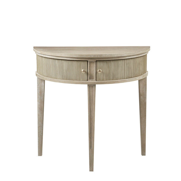 Vintage Storage Console Table With Elegant Farmhouse Charm - Reclaimed Wheat