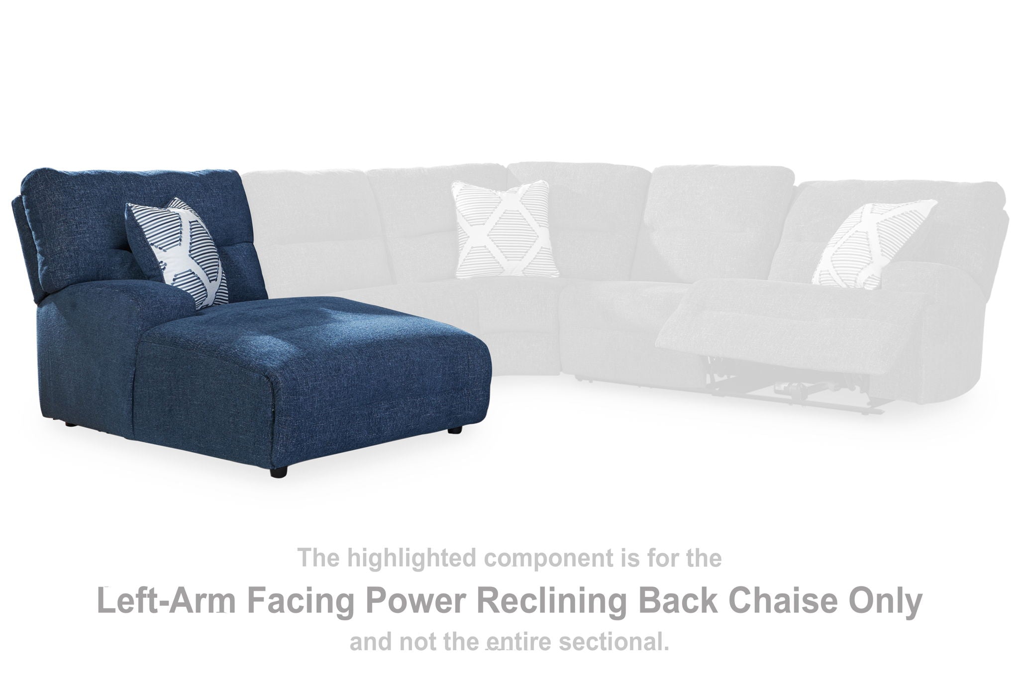 Acklen Place - Navy - Laf Power Reclining Back Chaise - Urban Living Furniture (Los Angeles, CA)