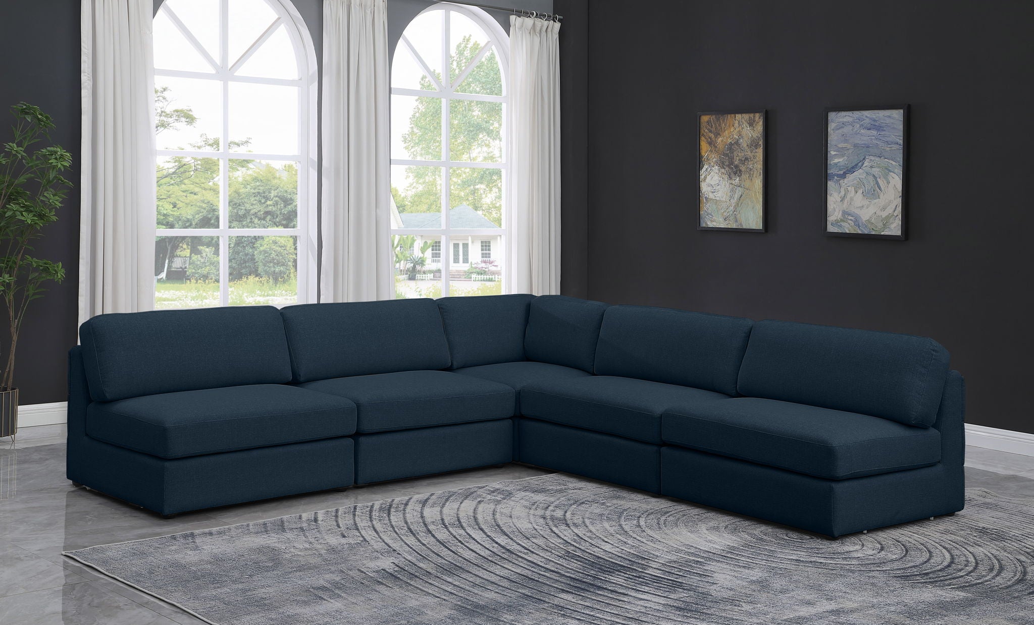 Beckham - 5 Piece Modular Corner Armless Sectional - Urban Living Furniture (Los Angeles, CA)