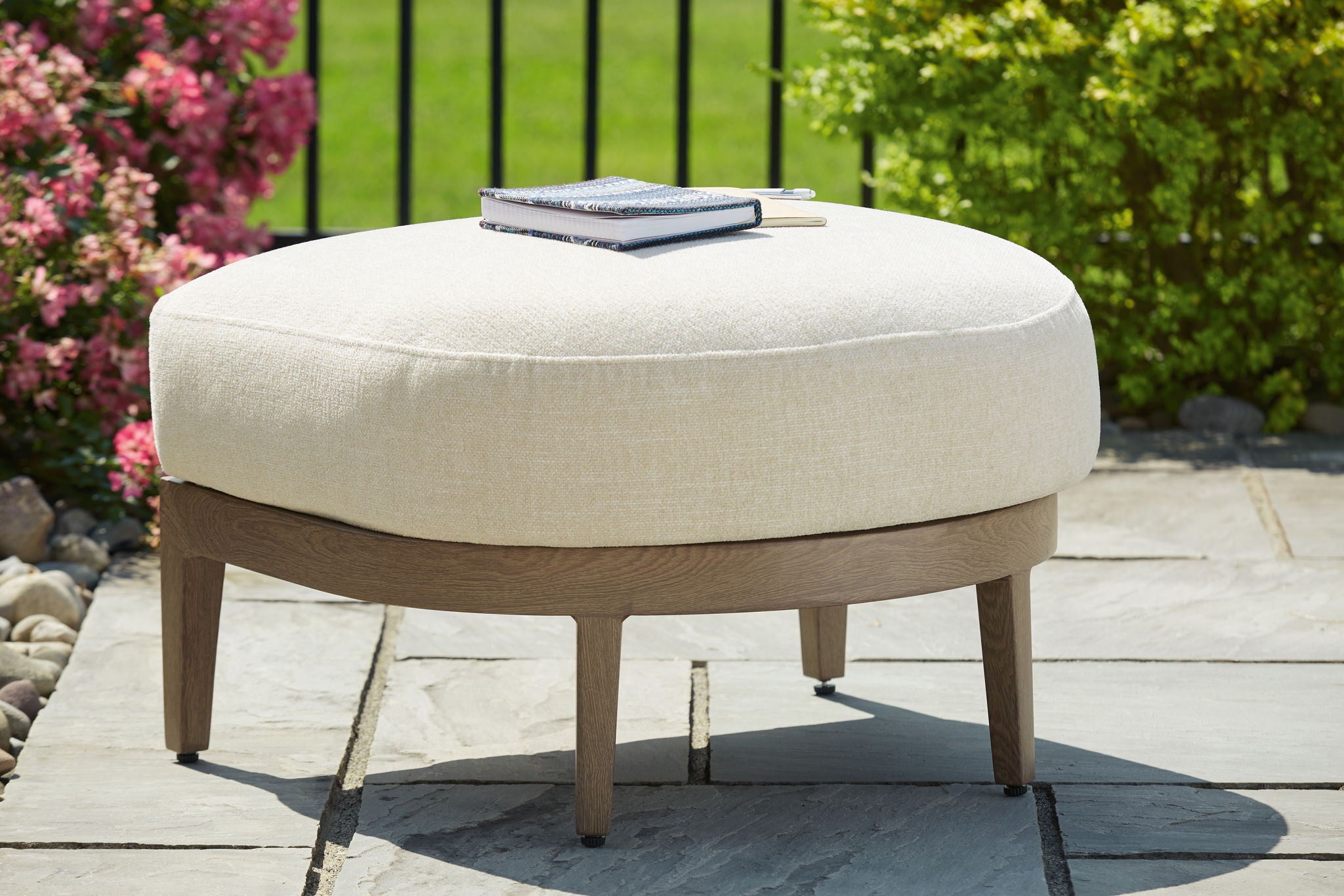 Serene Bay - Dark Brown / White - Ottoman With Cushion - Urban Living Furniture (Los Angeles, CA)