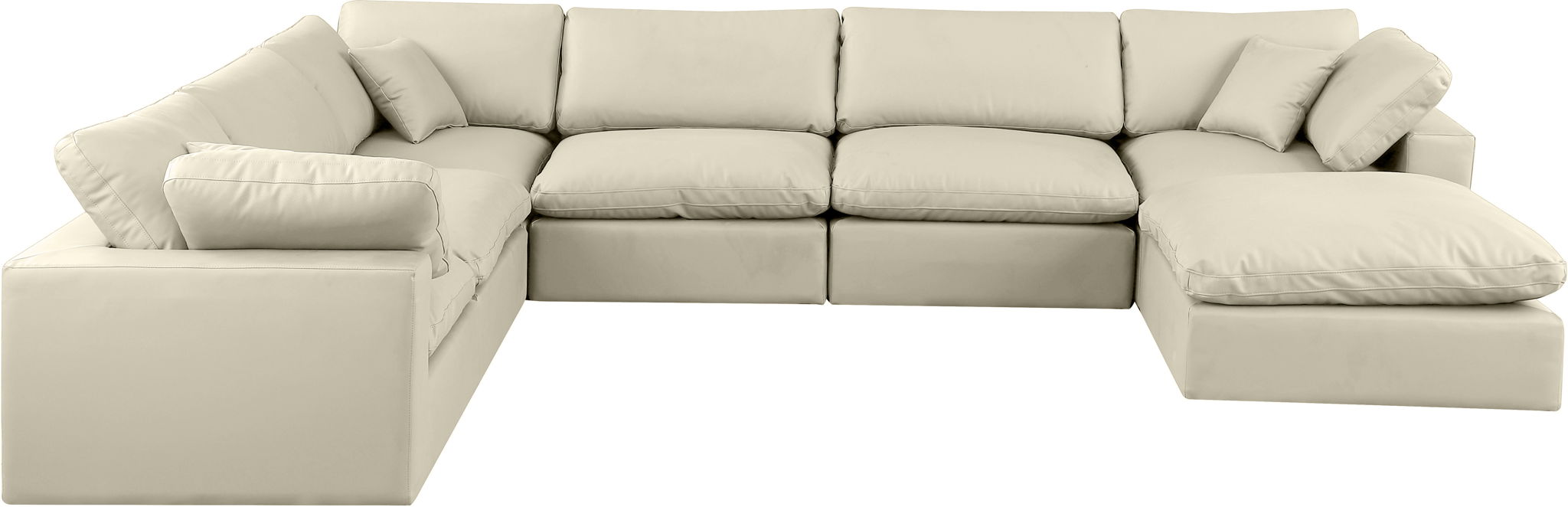 Comfy - 7 Piece Faux Leather Modular Sectional With Chaise - Urban Living Furniture (Los Angeles, CA)