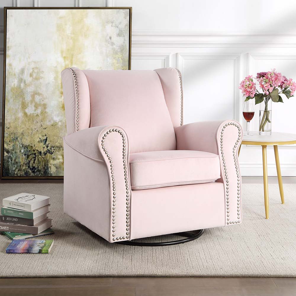 Tamaki - Swivel Chair - Pink Fabric - Urban Living Furniture (Los Angeles, CA)