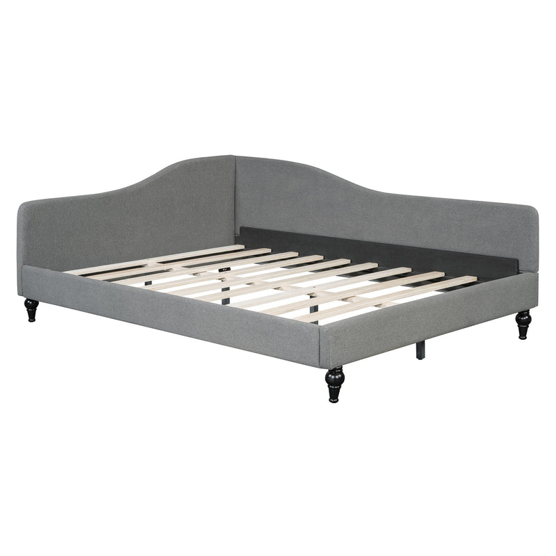 Modern L Shaped Linen Daybed With Legs