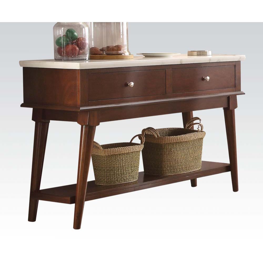 Gasha - Server - White Marble & Walnut - Urban Living Furniture (Los Angeles, CA)