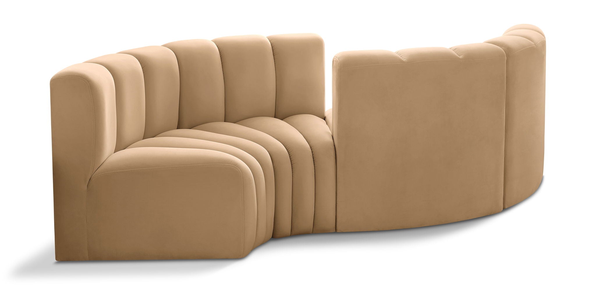 Arc - Velvet 4 Piece Curved Modular Sofa - Urban Living Furniture (Los Angeles, CA)