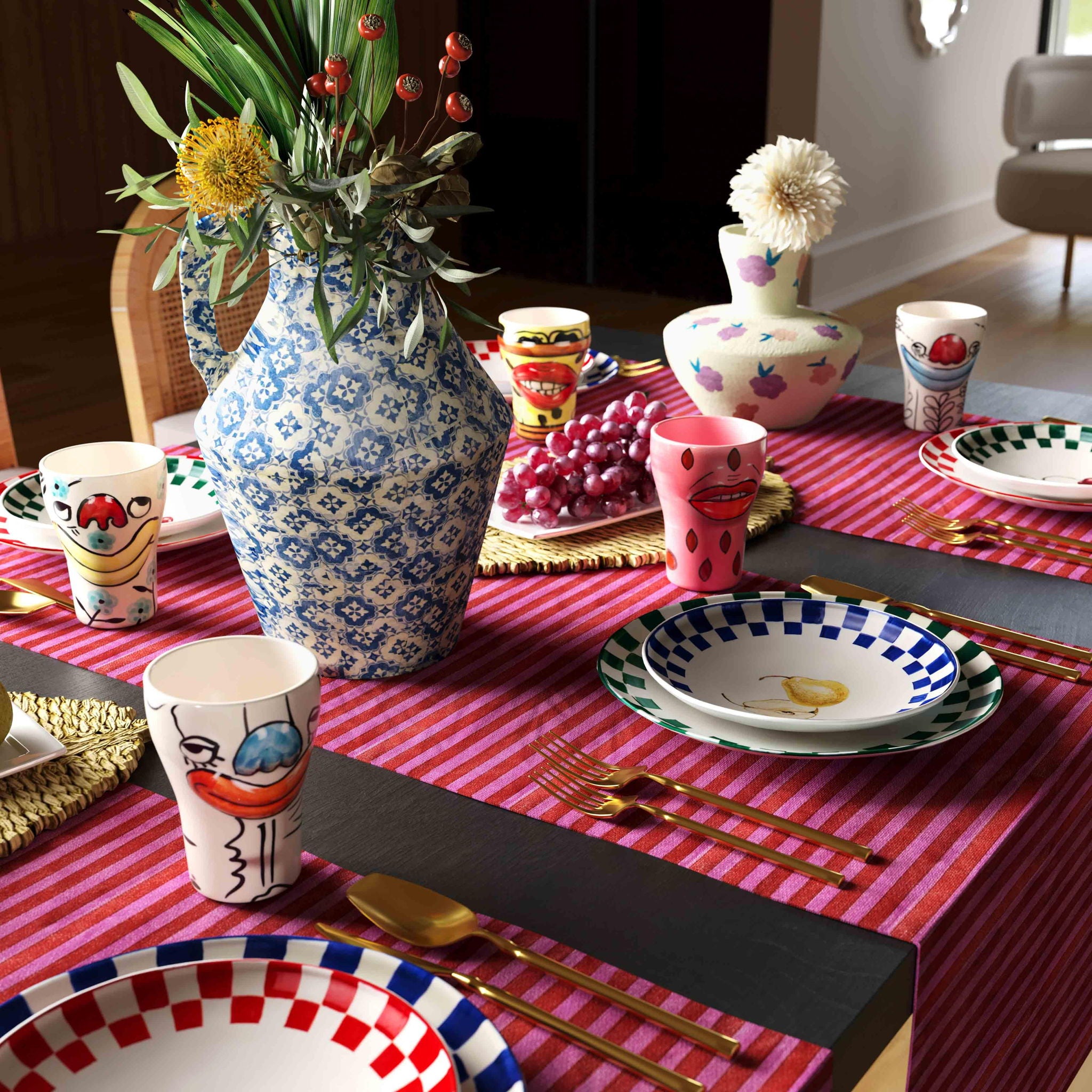 Cotton Mache - Tile Vase - Lisbon - Urban Living Furniture (Los Angeles, CA)