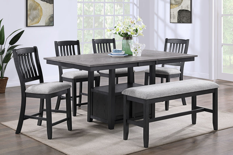 Buford - Counter Height Chair (Set of 2) - Charcoal / Light Gray