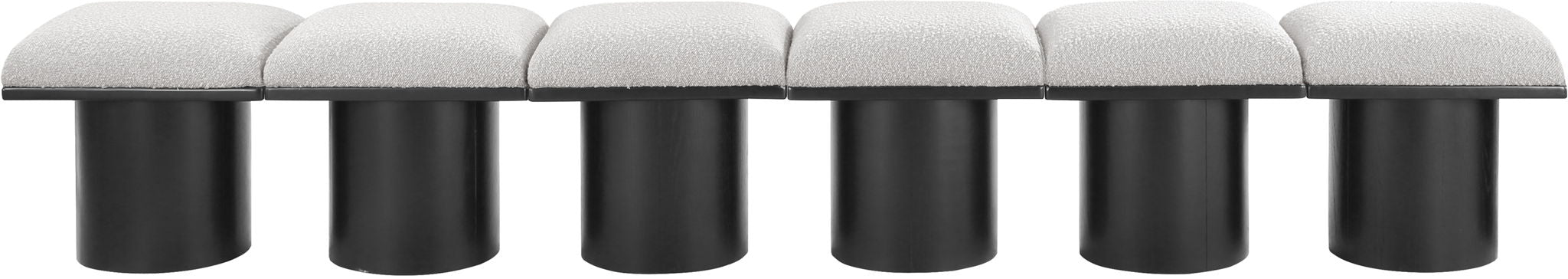 Pavilion - 6 Piece Modular Bench With Black Base