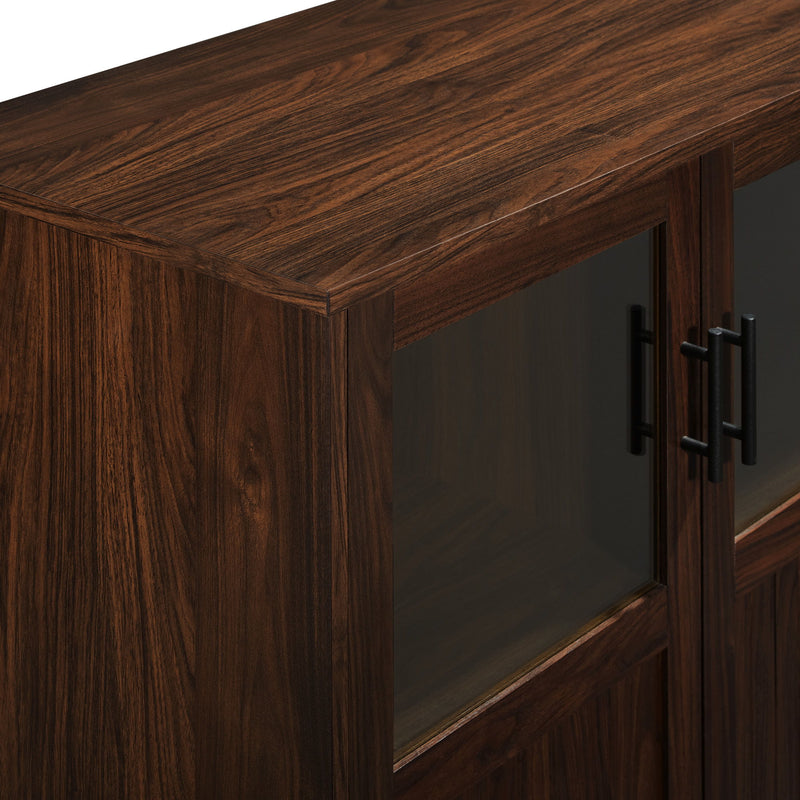 Modern Grooved Door Accent Cabinet