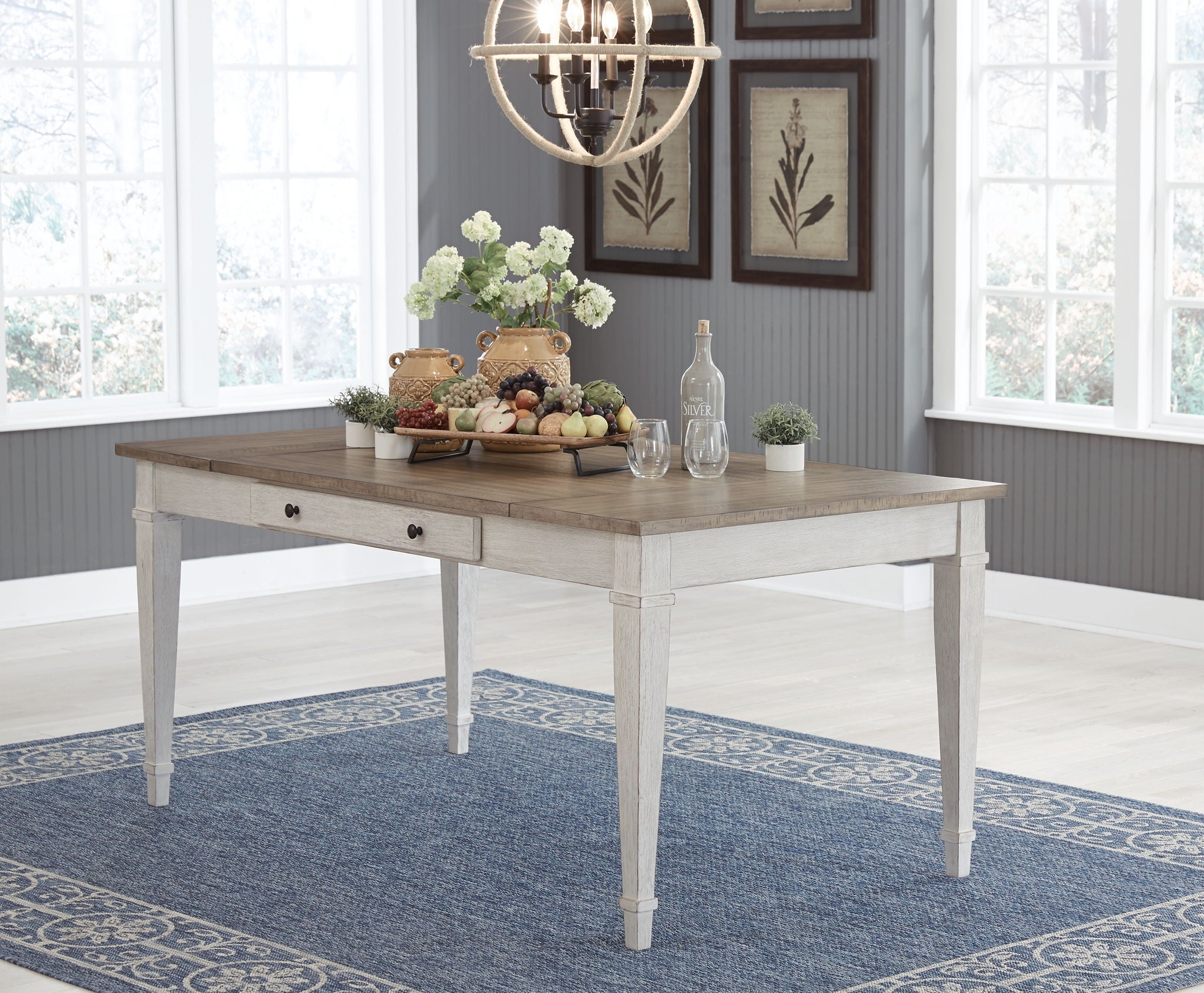 Skempton - White - RECT DRM Table w/Storage - Urban Living Furniture (Los Angeles, CA)