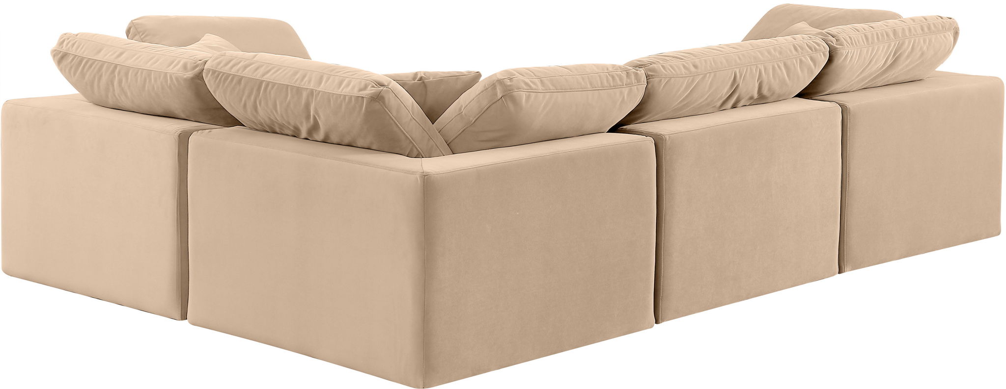 Comfy - 4 Piece Velvet Modular Sectional - Urban Living Furniture (Los Angeles, CA)