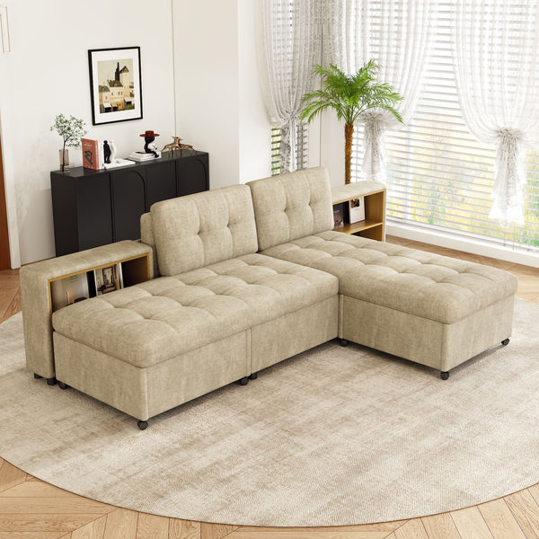 Versatile Modular Free-Combined Sofa With 2 Storage Racks