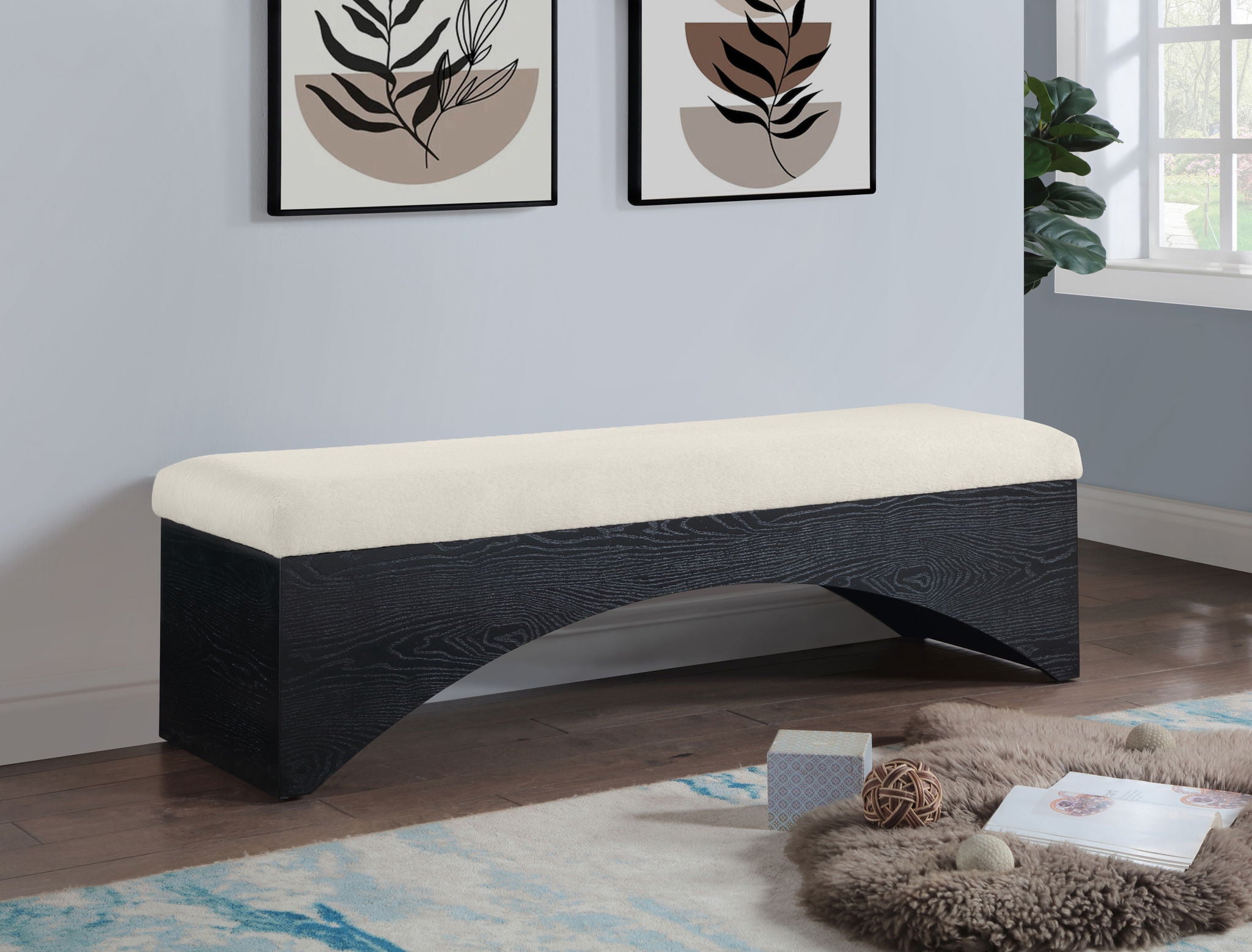 Lawson - Bench With Black Base - Urban Living Furniture (Los Angeles, CA)