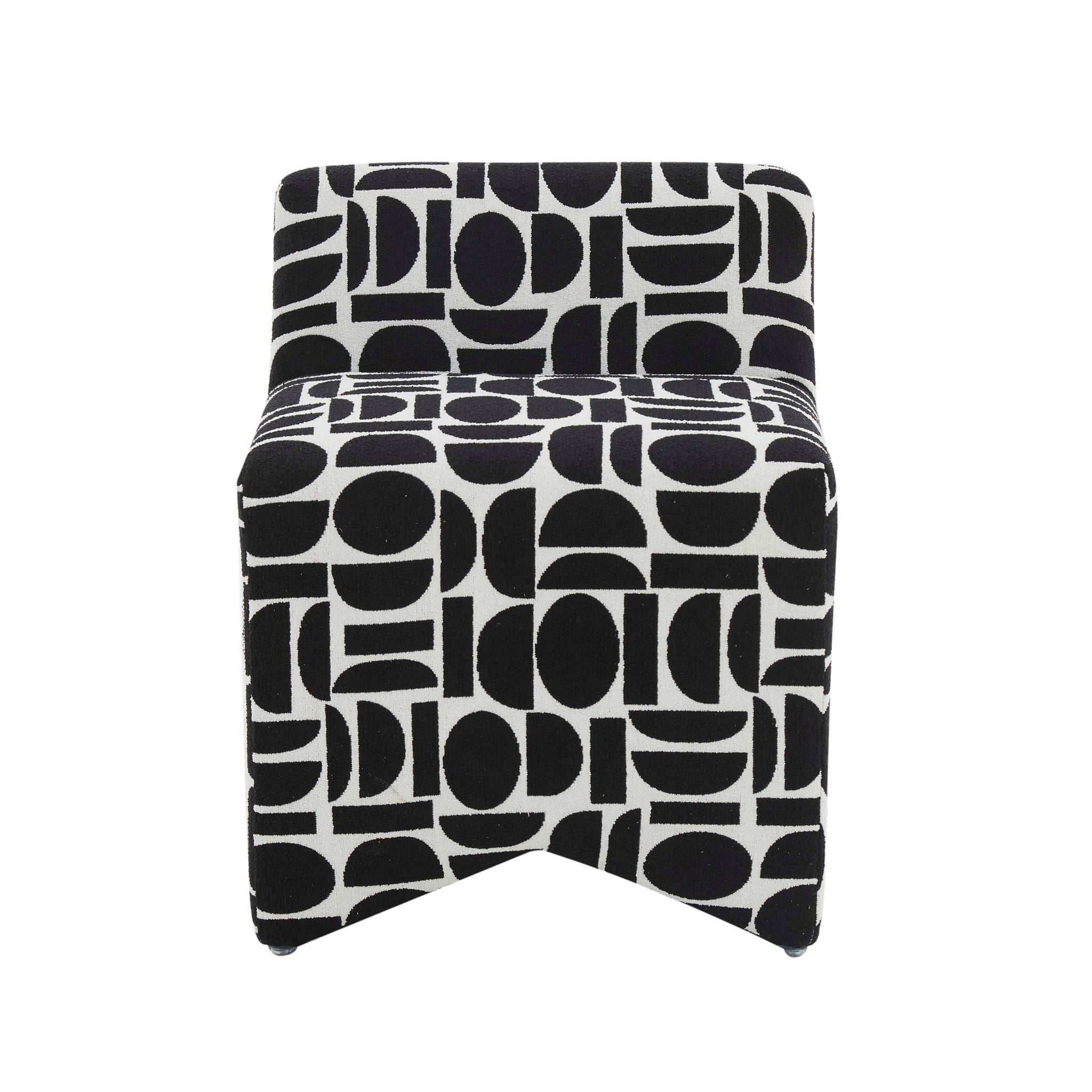Pippa - Geometric Jacquard Weave Stool - Urban Living Furniture (Los Angeles, CA)