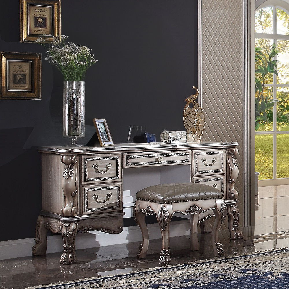 Dresden - Vanity Desk - Vintage Bone White - Urban Living Furniture (Los Angeles, CA)