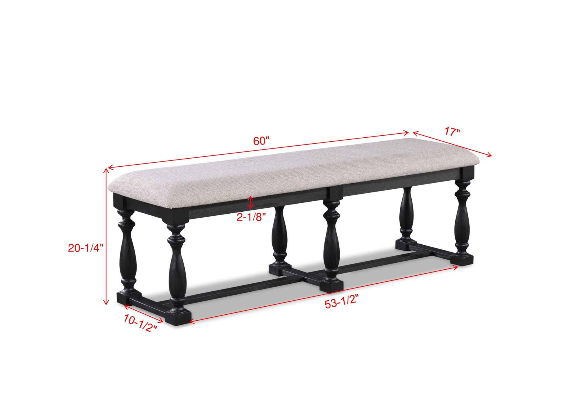 Regent - Bench - Charcoal Black - Urban Living Furniture (Los Angeles, CA)