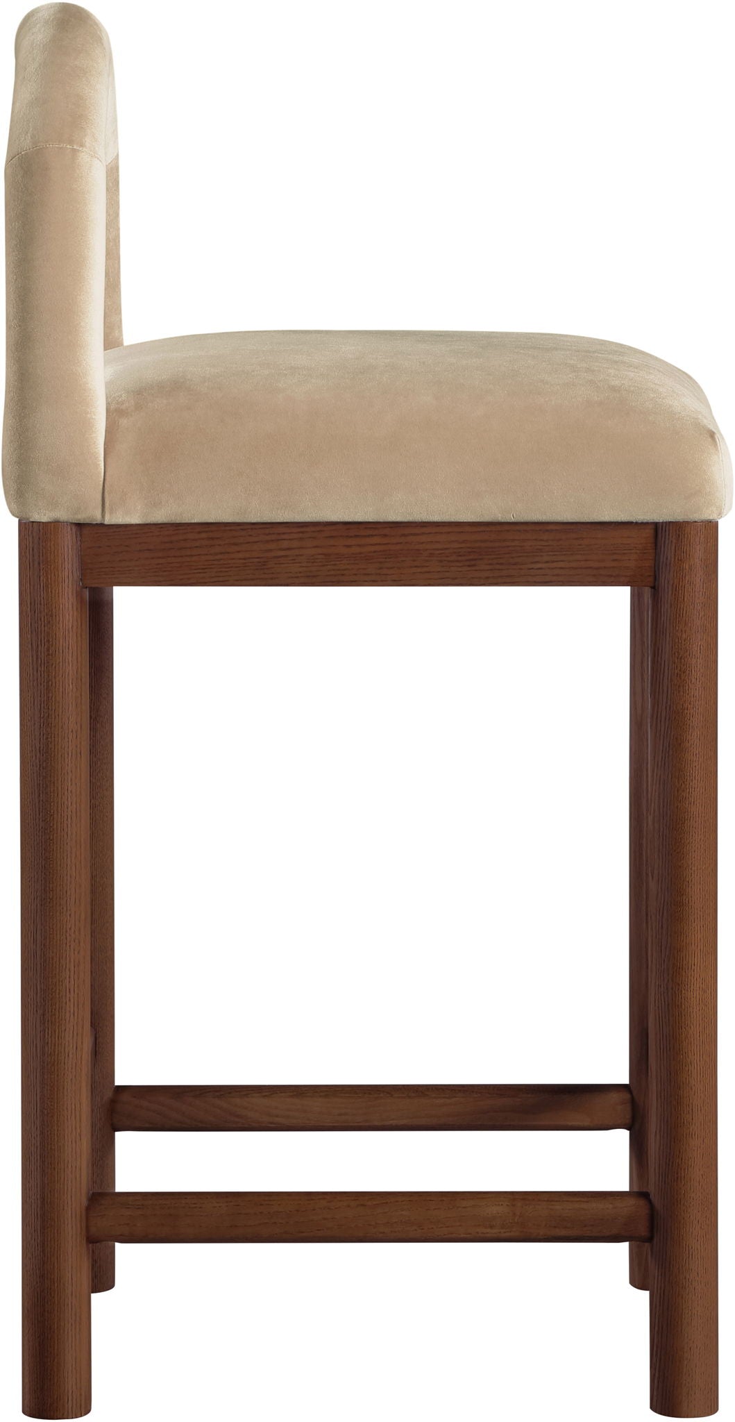Conrad - Velvet Counter Stool With Brown Legs - Urban Living Furniture (Los Angeles, CA)