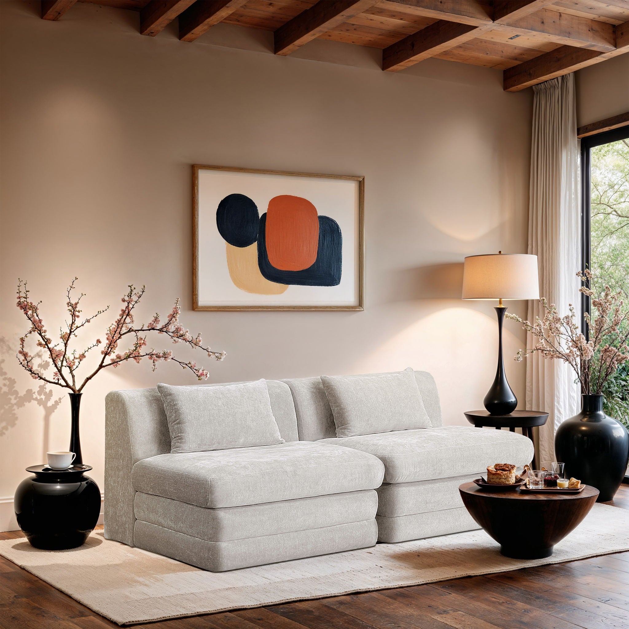 Stellar - 2 Piece 76" Upholstered Modular Armless Loveseat - Urban Living Furniture (Los Angeles, CA)