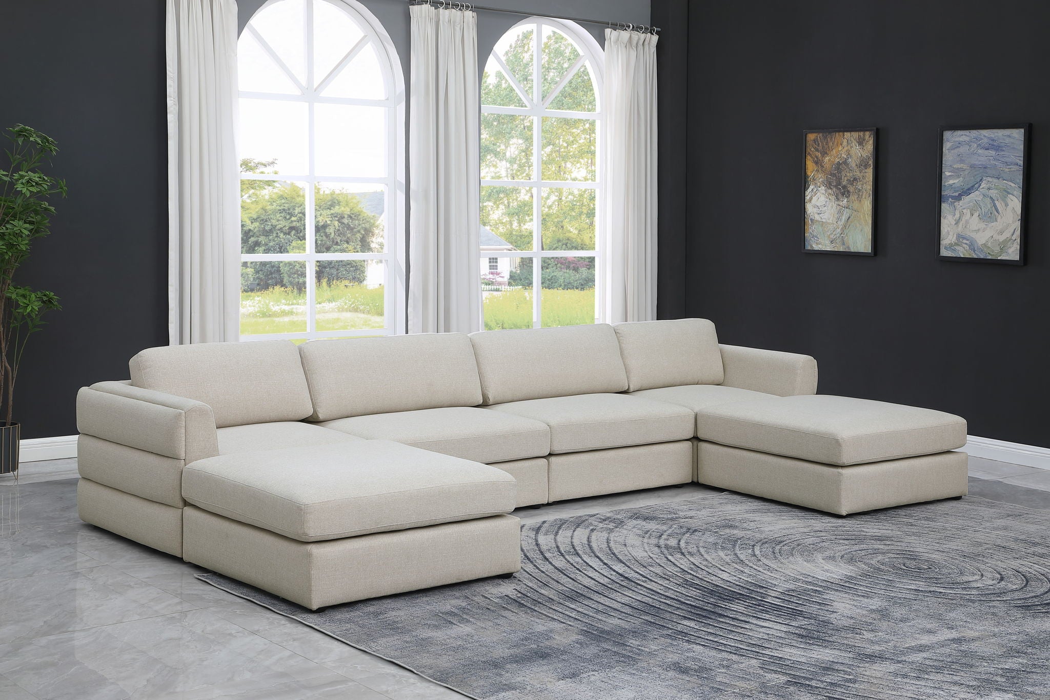 Beckham - 6 Piece Double Chaise Modular Sectional - Urban Living Furniture (Los Angeles, CA)