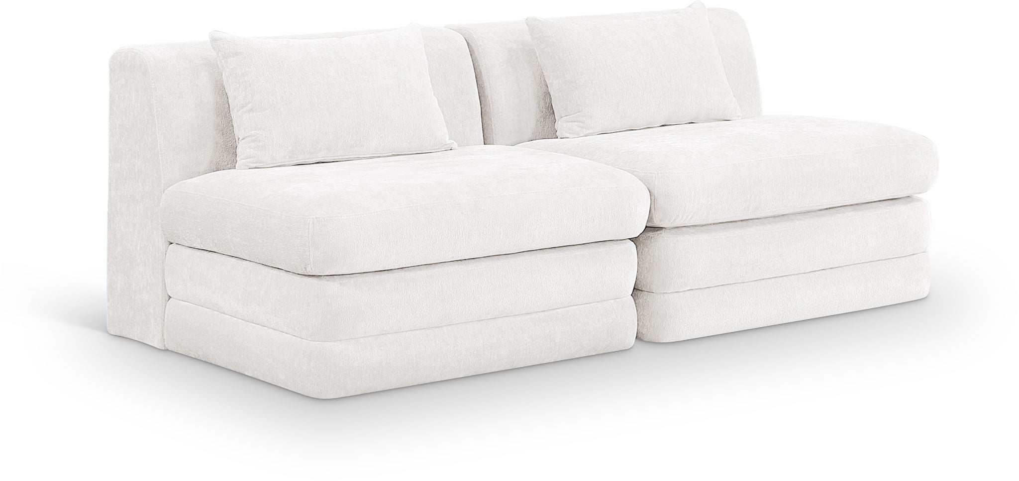 Stellar - 2 Piece 76" Upholstered Modular Armless Loveseat - Urban Living Furniture (Los Angeles, CA)