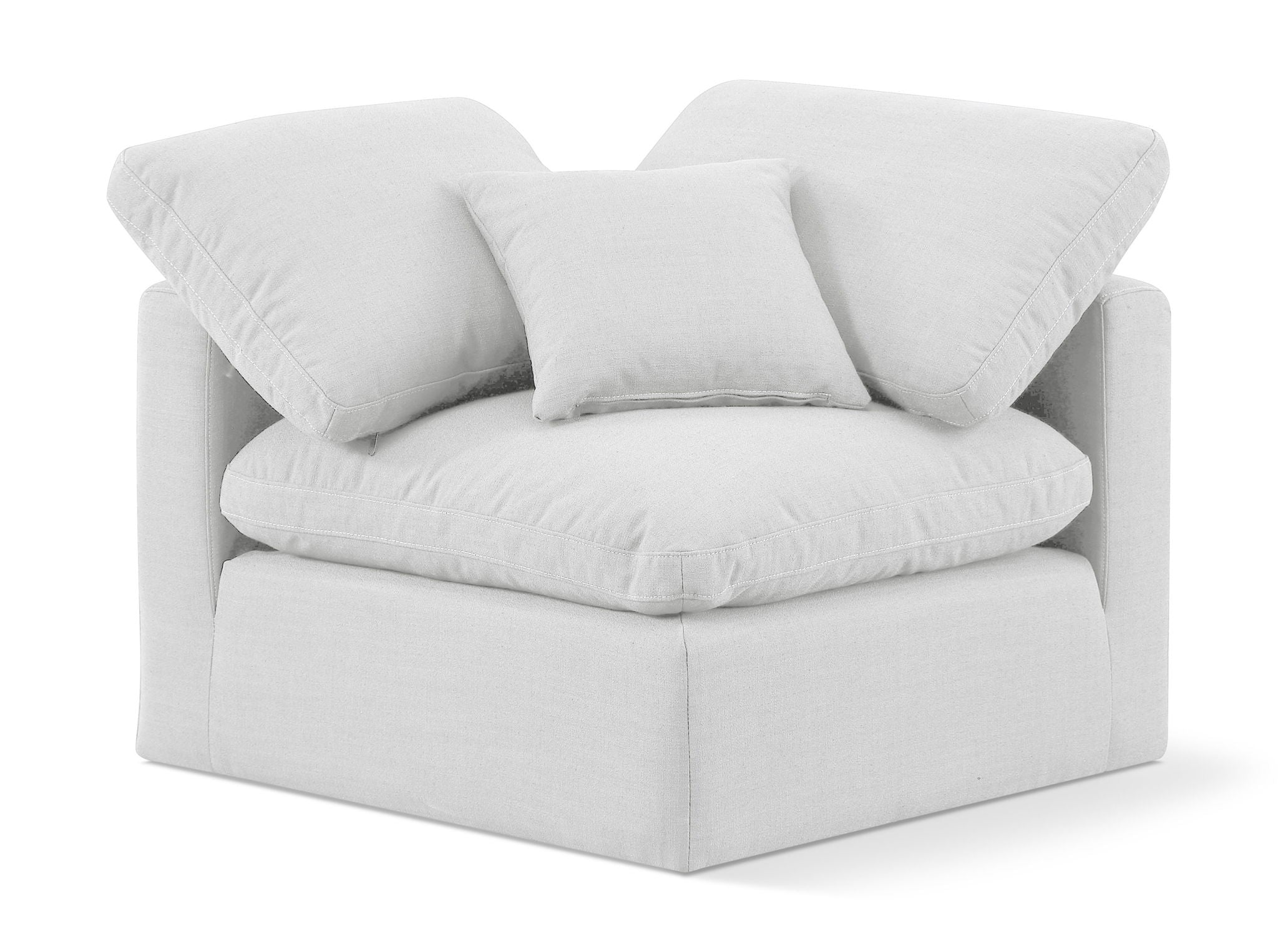 Indulge - Linen Corner Chair - White - Urban Living Furniture (Los Angeles, CA)