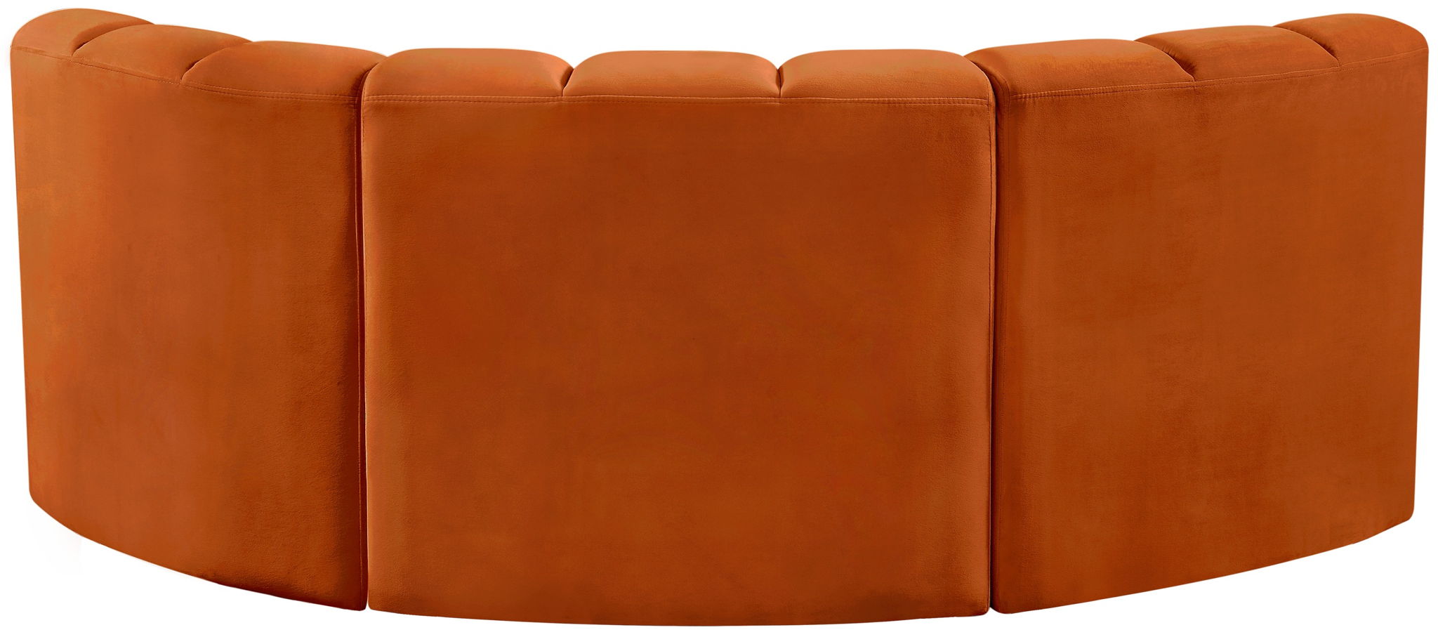 Arc - Velvet 3 Piece Modular U-Shaped Sofa