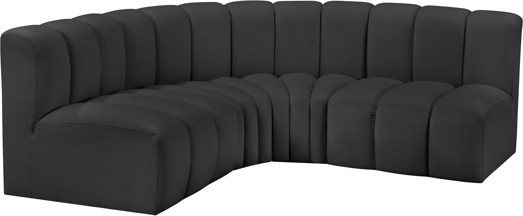 Arc - Faux Leather 4 Piece Corner Modular Sofa