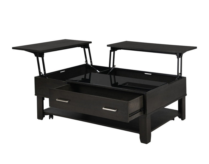 Bruno - Wooden Table With Tempered Glass Top And Drawer - Urban Living Furniture (Los Angeles, CA)