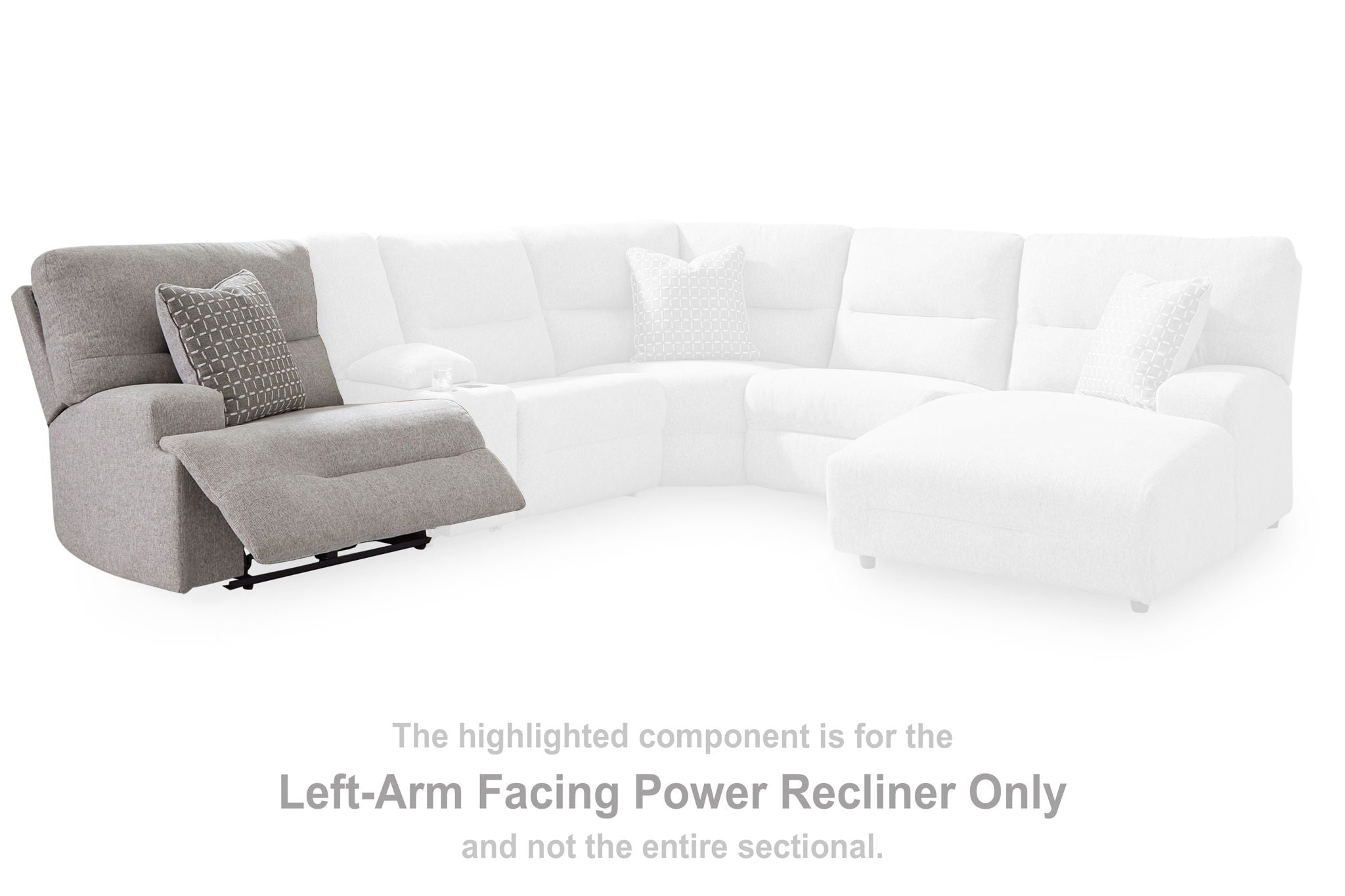 Acklen Place - Pewter - Laf Zero Wall Power Recliner - Urban Living Furniture (Los Angeles, CA)