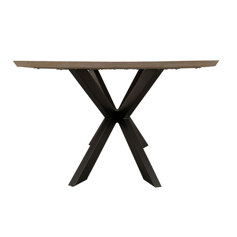 Crossings - Rectangular Dining Table With 4 Upholstered Chairs - Natural & Pearl Silver