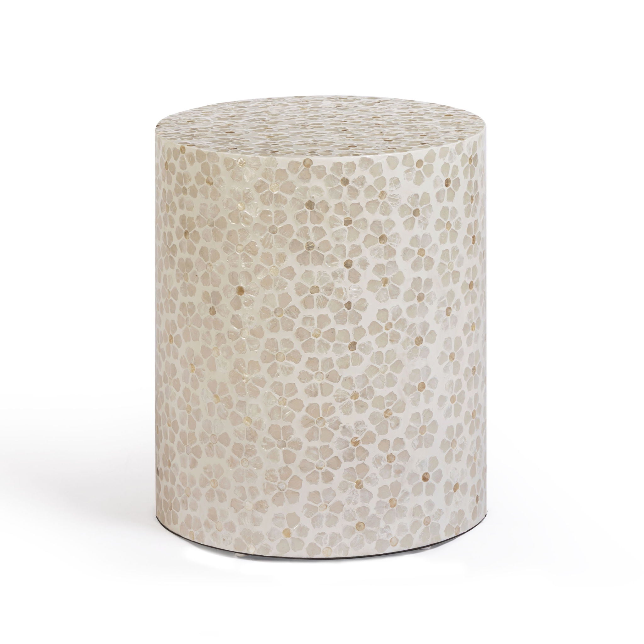 Lorna - Capiz Shell Motif Stool - Pearl Petal - Urban Living Furniture (Los Angeles, CA)
