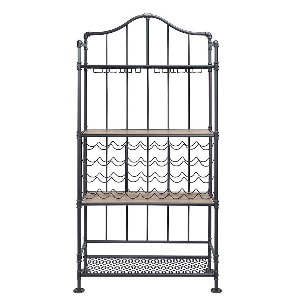 Edina - Wine Rack - Oak & Sandy Black - Urban Living Furniture (Los Angeles, CA)