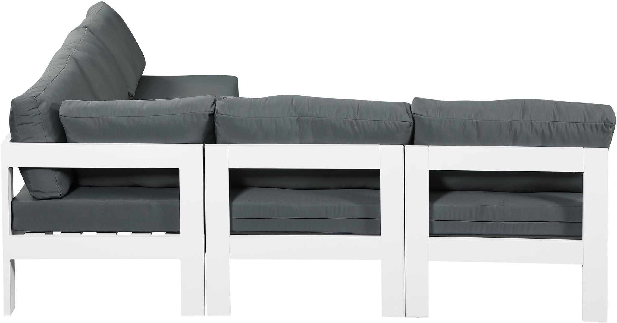 Nizuc - Outdoor Patio 5 Piece Modular Sectional With White Frame - Urban Living Furniture (Los Angeles, CA)