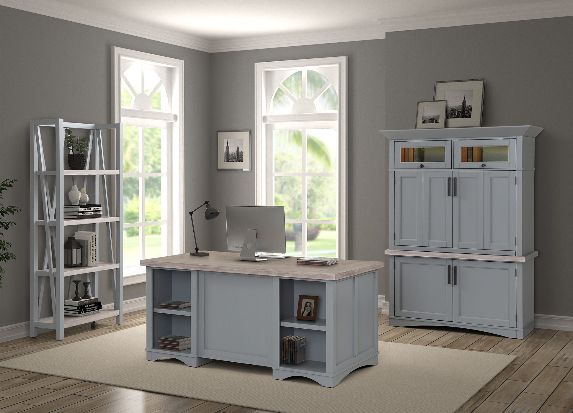 Americana Modern - Workstation with LED Light - Urban Living Furniture (Los Angeles, CA)