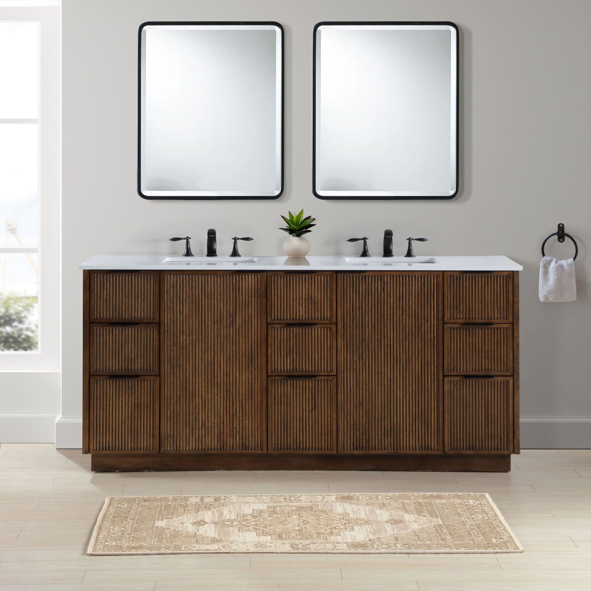 Willard - Engineered Stone And Solid Wood Bathroom Vanity - Urban Living Furniture (Los Angeles, CA)
