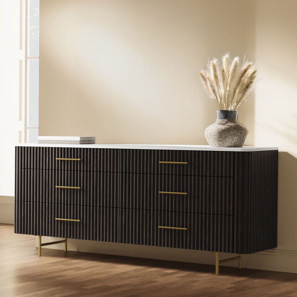 Clayten - Dresser - Marble Top & Espresso - Urban Living Furniture (Los Angeles, CA)