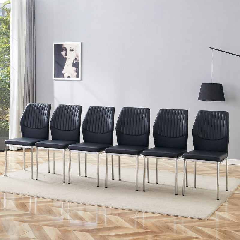Luxury Simple High Resilience Dining Chair With Metal Legs