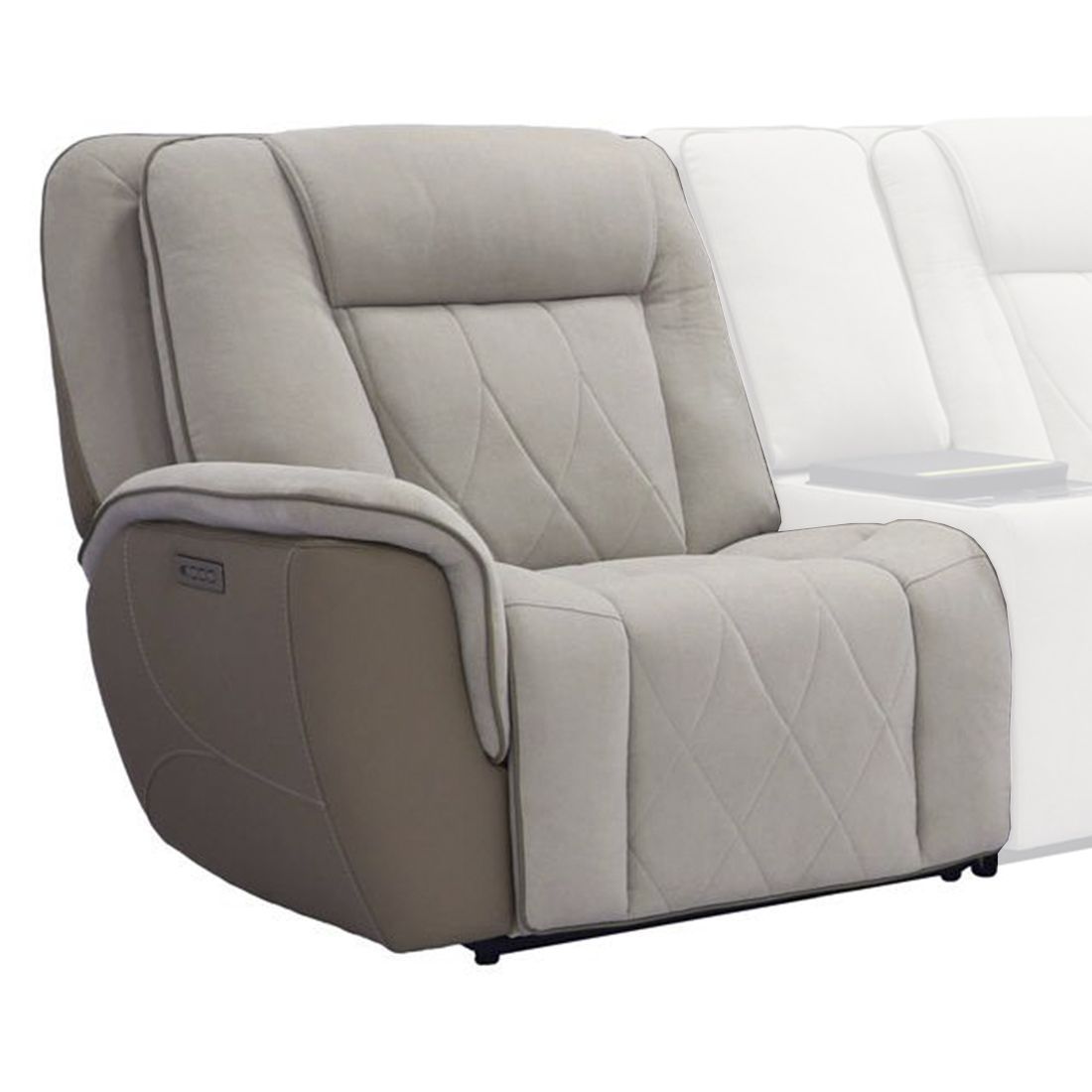 Ian - Power Zero Gravity Left Arm Facing Recliner P3 - Luxe Mocha
