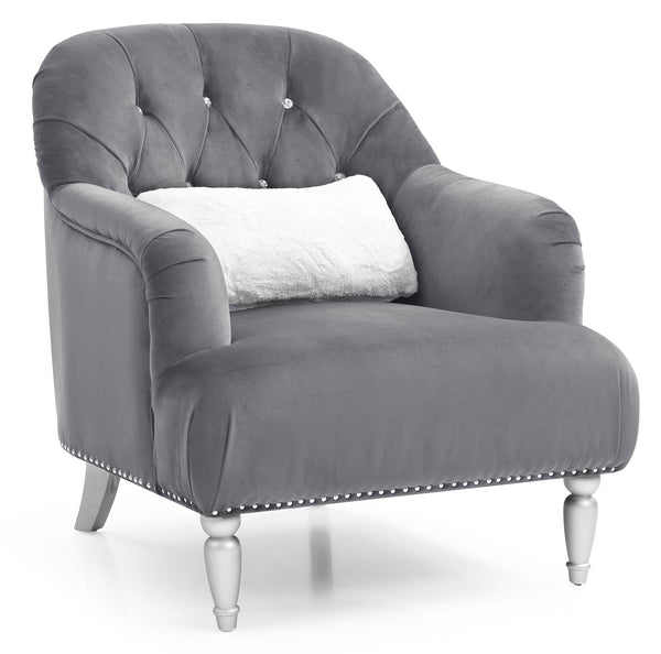 Elegant Traditional Armchair - Gray