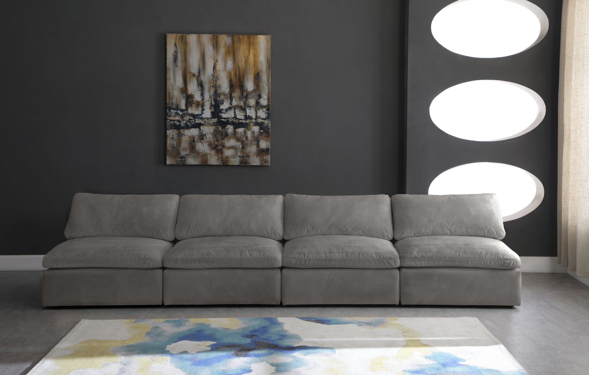 Cozy - Modular Armless 4 Seat Sofa - Urban Living Furniture (Los Angeles, CA)