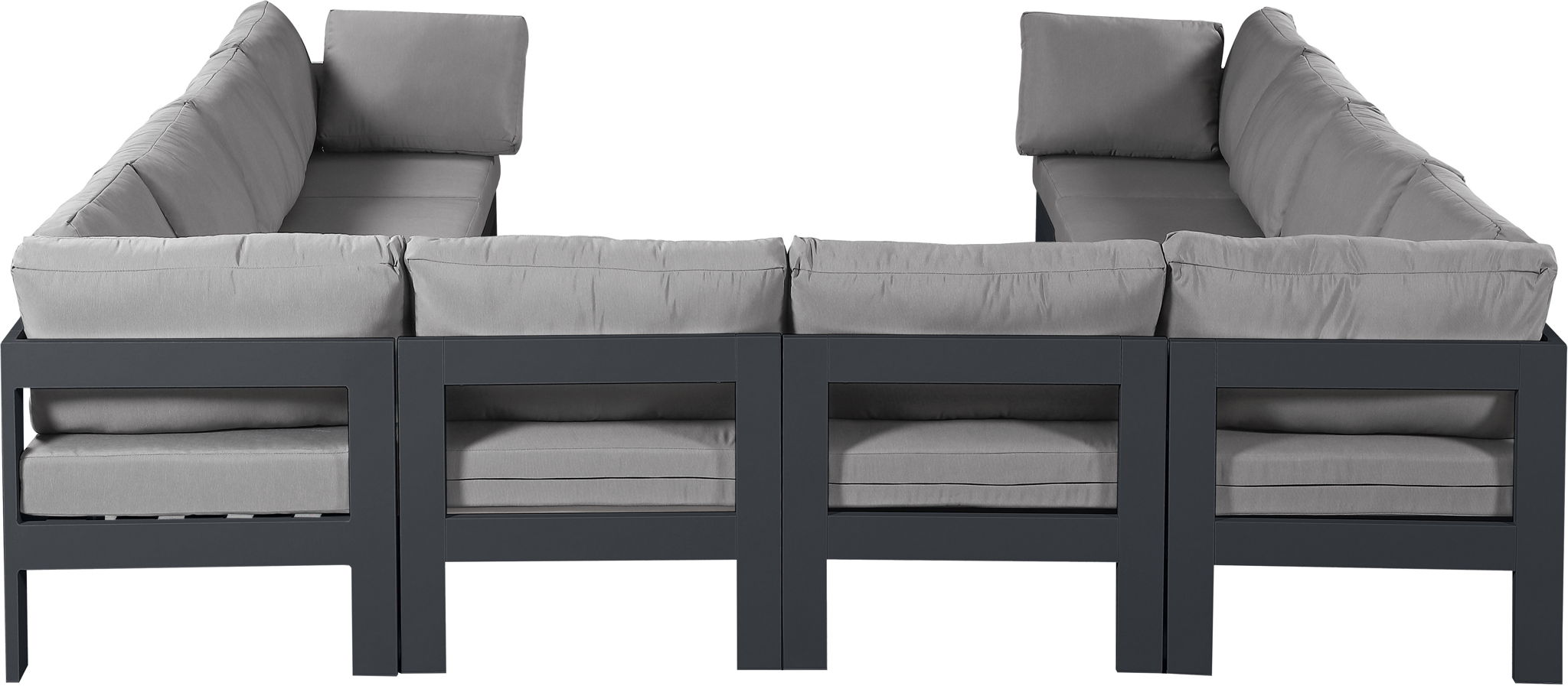 Nizuc - Outdoor Patio 10 Piece Modular Sectional With Gray Frame - Urban Living Furniture (Los Angeles, CA)