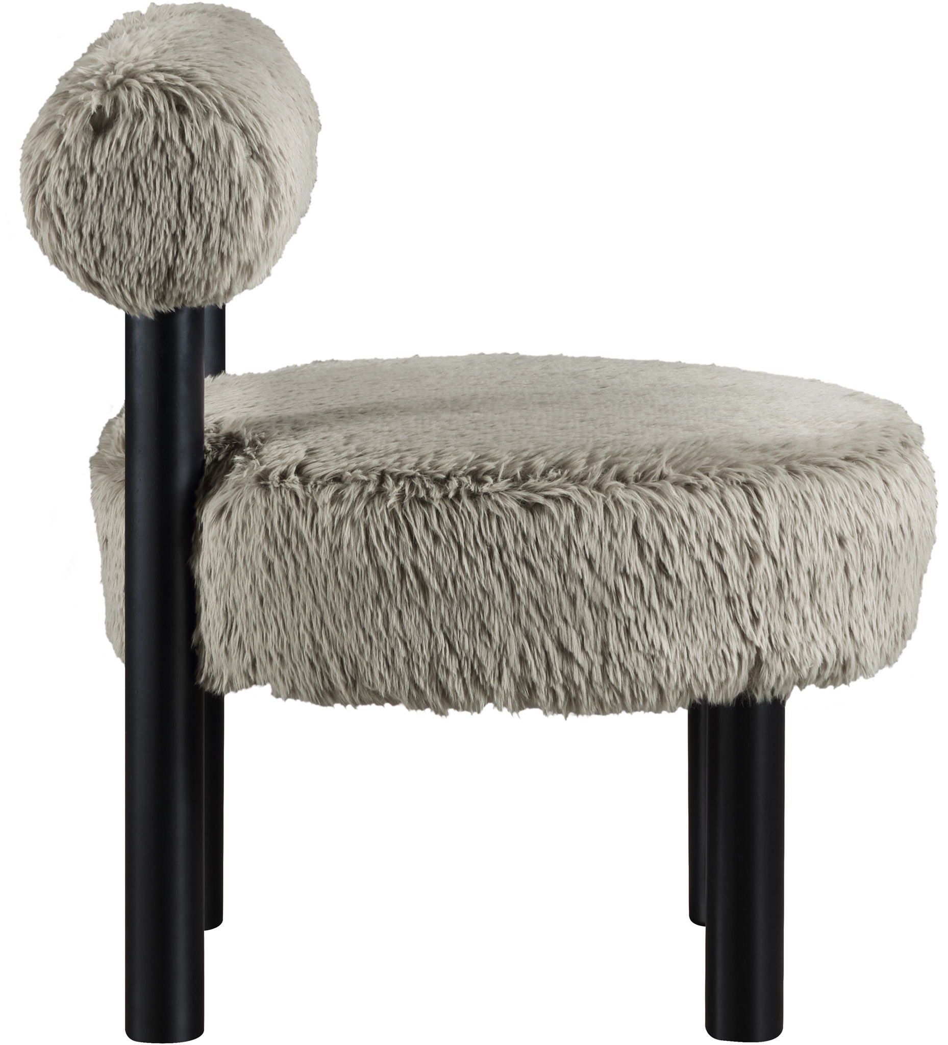 Ambre - Vegan Shearling Fabric Upholstered Accent Chair - Taupe - Urban Living Furniture (Los Angeles, CA)
