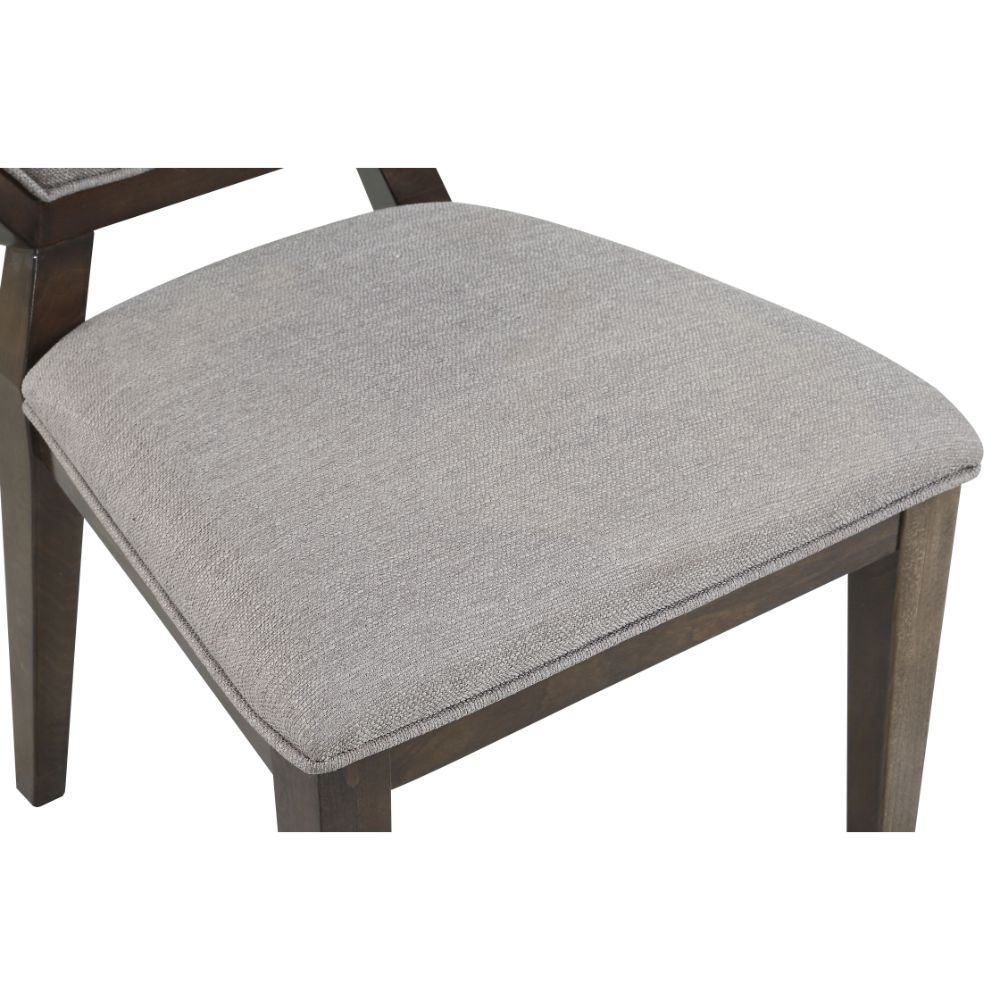 Selma - Side Chair (Set of 2) - Gray Fabric & Tobacco - Urban Living Furniture (Los Angeles, CA)