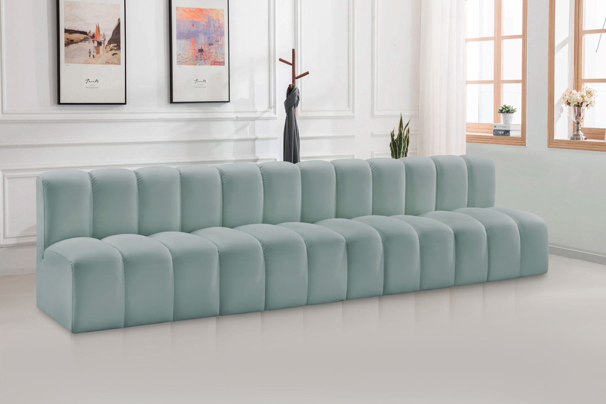 Arc - Faux Leather 4 Seats Modular Sofa - Urban Living Furniture (Los Angeles, CA)
