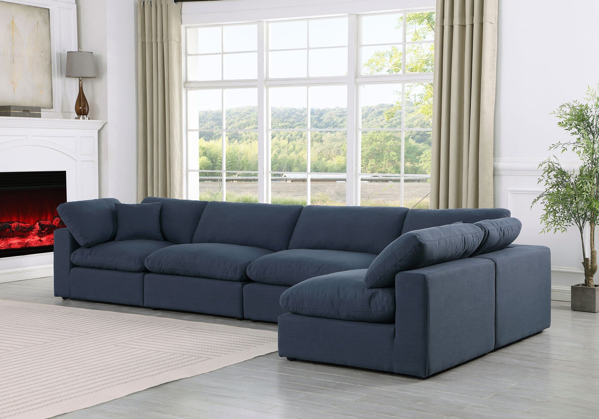 Comfy - 5 Piece Linen Modular Sectional - Urban Living Furniture (Los Angeles, CA)