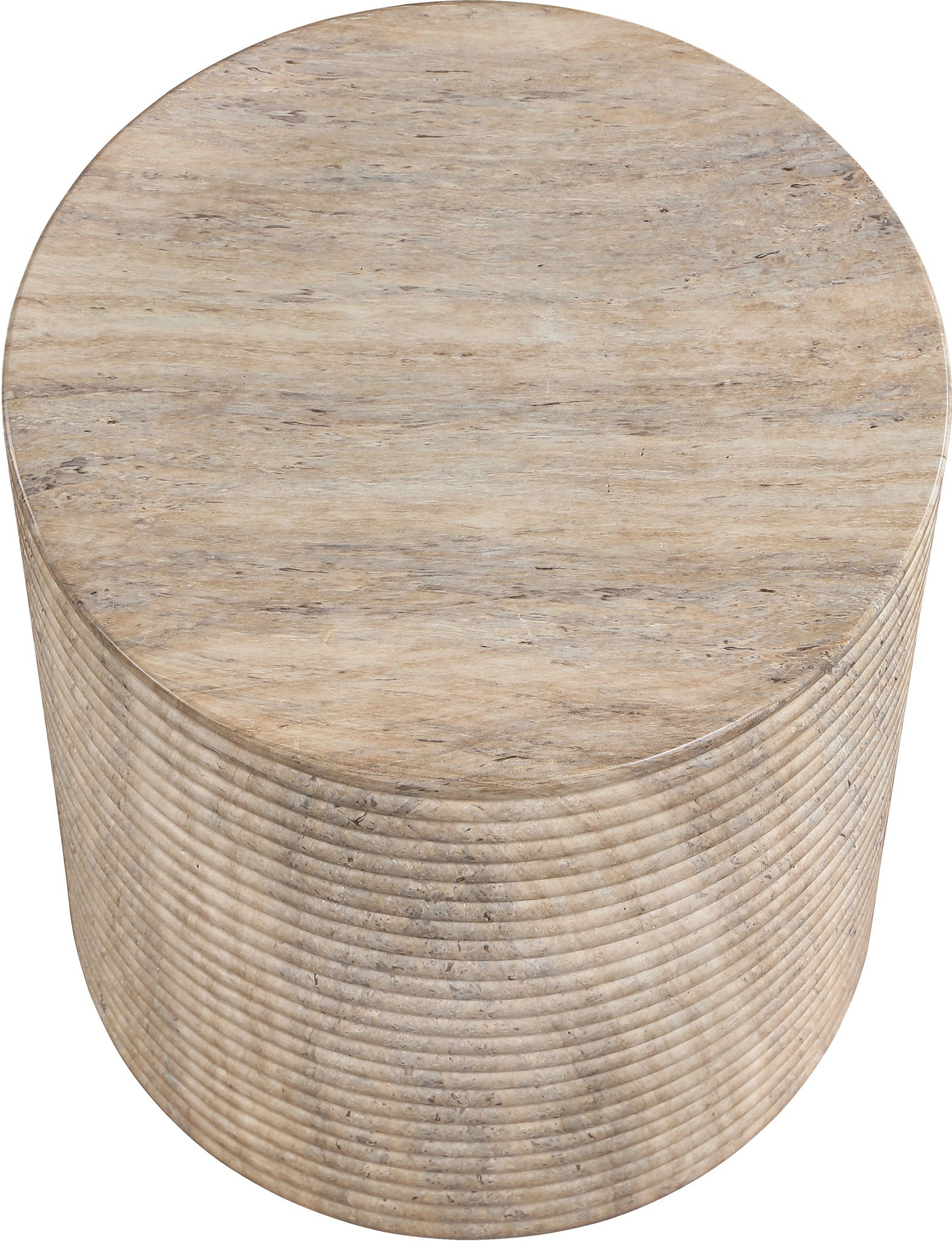 Rapallo - Concrete Indoor/Outdoor End Table - Travertine - Urban Living Furniture (Los Angeles, CA)